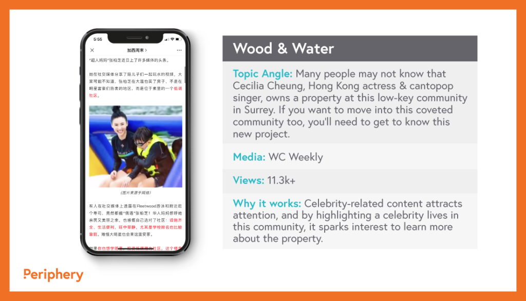 Wood & Water - advertorial topic angle